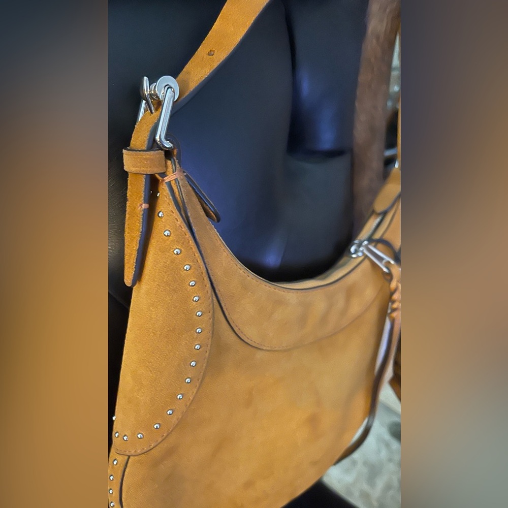 Rebecca Minkoff Pippa Studded Small Hobo Bag.  Color is Glow. NWT - Picture 4 of 7